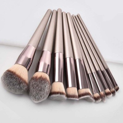 Wholesale Cheap 10pcs one set Make-up brush sets Foundation Makeup Brush Blush Flame Beauty Brush Cosmetic Tool for Girls